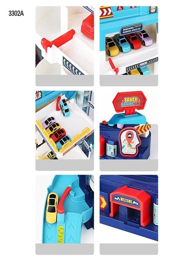 KONIGIN Play Game City Passenger Track and Parking Car Garage Toy Set Vehicle Set Toy for Children Boys Girls (Multicolor) - Image 5
